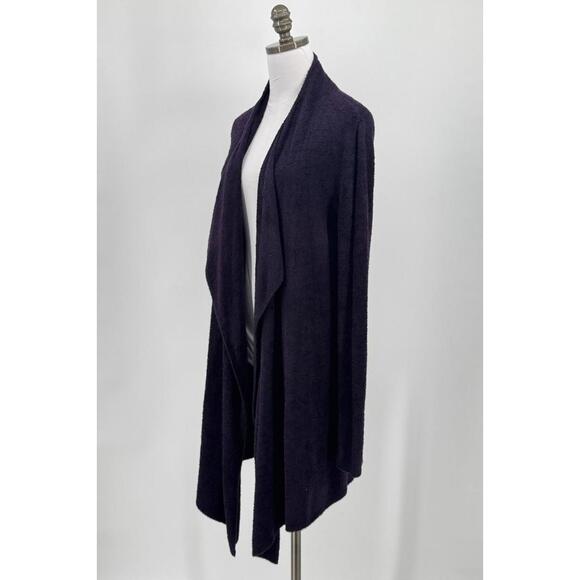 Barefoot Dreams Bamboo Chic Lite Purple Open Front Cozy Lounge Cardigan Sz S/M - Picture 3 of 5